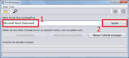 Open the program and enter a search keyword